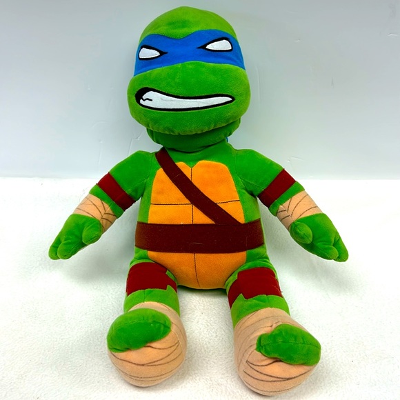 Build A Bear 18” plush TEENAGE MUTANT NINJA TURTLES LEONARDO with two faces - Picture 2 of 12